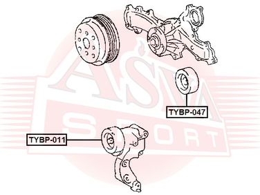 Asva TYBP-011 Ролик натяжной навесного оборудования | перед | - 2