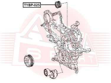 Asva TYBP-025 Ролик натяжной навесного оборудования | перед | - 2