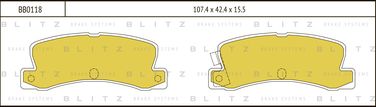 Blitz BB0118 Колодки тормозные дисковые | зад | - 1