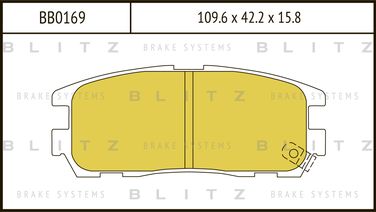Blitz BB0169 Колодки тормозные дисковые | зад | - 1
