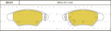 Blitz BB0204 Колодки тормозные дисковые | зад | - 1