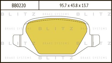 Blitz BB0220 Колодки тормозные дисковые | зад | - 1