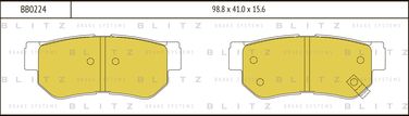 Blitz BB0224 Колодки тормозные дисковые | зад | - 1