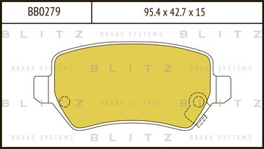 Blitz BB0279 Колодки тормозные дисковые | зад | - 1