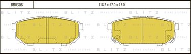 Blitz BB0308 Колодки тормозные дисковые | перед | - 1