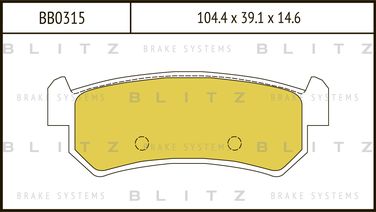 Blitz BB0315 Колодки тормозные дисковые | зад | - 1