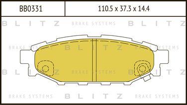 Blitz BB0331 Колодки тормозные дисковые | перед | - 1
