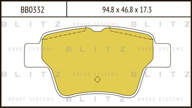 Blitz BB0332 Колодки тормозные дисковые | перед | - 1