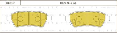 Blitz BB0344P Колодки тормозные дисковые | зад | - 1