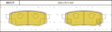 Blitz BB0357P Колодки тормозные дисковые | зад | - 1