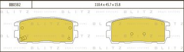 Blitz BB0382 Колодки тормозные дисковые | зад | - 1