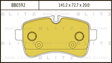Blitz BB0392 Колодки тормозные дисковые | зад | - 1