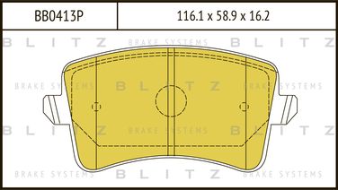 Blitz BB0413P Колодки тормозные дисковые | перед | - 1