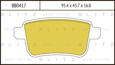Blitz BB0417 Колодки тормозные дисковые | зад | - 1