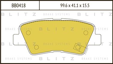 Blitz BB0418 Колодки тормозные дисковые | зад | - 1