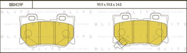 Blitz BB0419P Колодки тормозные дисковые | зад | - 1