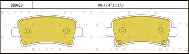 Blitz BB0429 Колодки тормозные дисковые | зад | - 1