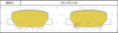 Blitz BB0463 Колодки тормозные дисковые | зад | - 1