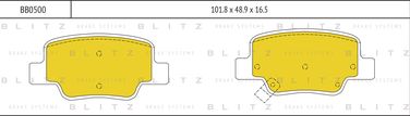 Blitz BB0500 Колодки тормозные дисковые | зад | - 1