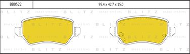 Blitz BB0522 Колодки тормозные дисковые | зад | - 1