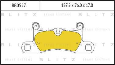 Blitz BB0527 Колодки тормозные дисковые | зад | - 1
