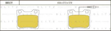 Blitz BB0139 Колодки тормозные дисковые | зад | - 1