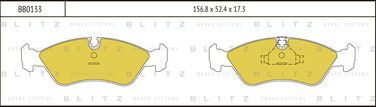 Blitz BB0133 Колодки тормозные дисковые | перед | - 1