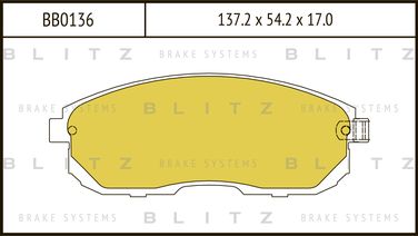 Blitz BB0136 Колодки тормозные дисковые | перед | - 1
