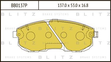 Blitz BB0137P Колодки тормозные дисковые | перед | - 1