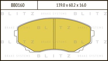 Blitz BB0160 Колодки тормозные дисковые | перед | - 1