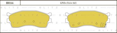 Blitz BB0166 Колодки тормозные дисковые | перед | - 1