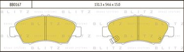 Blitz BB0167 Колодки тормозные дисковые | перед | - 1