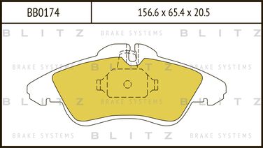 Blitz BB0174 Колодки тормозные дисковые | перед | - 1
