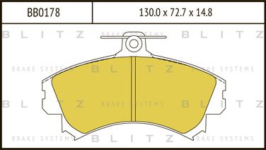 Blitz BB0178 Колодки тормозные дисковые | перед | - 1