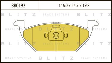 Blitz BB0192 Колодки тормозные дисковые | перед | - 1