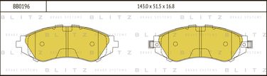Blitz BB0196 Колодки тормозные дисковые | перед | - 1