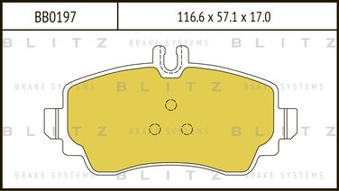 Blitz BB0197 Колодки тормозные дисковые | перед | - 1