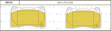 Blitz BB0200 Колодки тормозные дисковые | перед | - 1