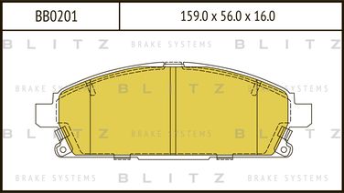 Blitz BB0201 Колодки тормозные дисковые | перед | - 1