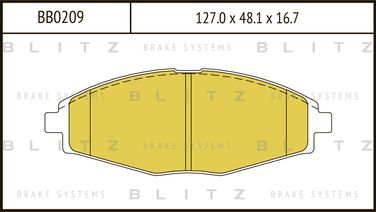 Blitz BB0209 Колодки тормозные дисковые | перед | - 1