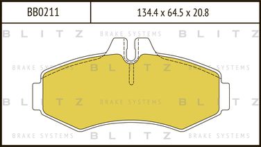 Blitz BB0211 Колодки тормозные дисковые | перед | - 1