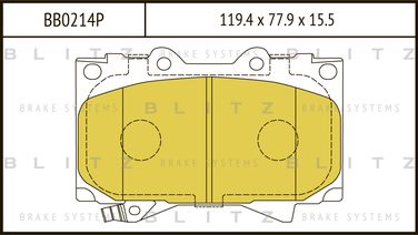 Blitz BB0214P Колодки тормозные дисковые | перед | - 1