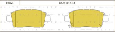 Blitz BB0223 Колодки тормозные дисковые | перед | - 1