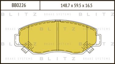 Blitz BB0226 Колодки тормозные дисковые | перед | - 1