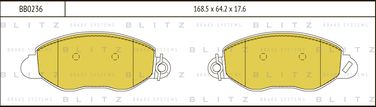 Blitz BB0236 Колодки тормозные дисковые | перед | - 1