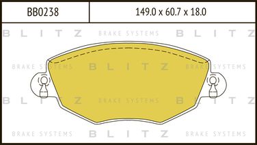 Blitz BB0238 Колодки тормозные дисковые | перед | - 1