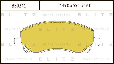 Blitz BB0241 Колодки тормозные дисковые | перед | - 1