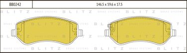 Blitz BB0242 Колодки тормозные дисковые | перед | - 1