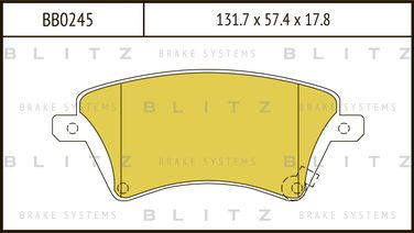 Blitz BB0245 Колодки тормозные дисковые | перед | - 1