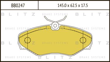 Blitz BB0247 Колодки тормозные дисковые | перед | - 1